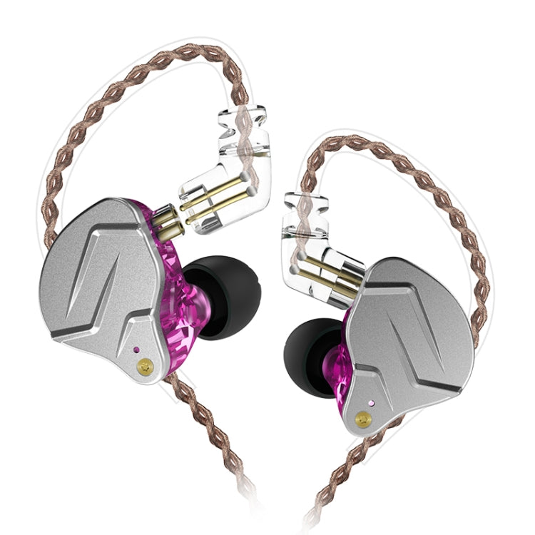 KZ ZSN Pro Ring Iron Hybrid Drive Metal In-ear Wired Earphone,, ZSN Mic Version(Purple), ZSN Standard Version(Grey), ZSN Standard Version(Blue), ZSN Standard Version(Purple), ZSN Mic Version(Grey), ZSN Mic Version(Blue)