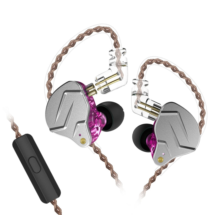 KZ ZSN Pro Ring Iron Hybrid Drive Metal In-ear Wired Earphone,, ZSN Mic Version(Purple), ZSN Standard Version(Grey), ZSN Standard Version(Blue), ZSN Standard Version(Purple), ZSN Mic Version(Grey), ZSN Mic Version(Blue)