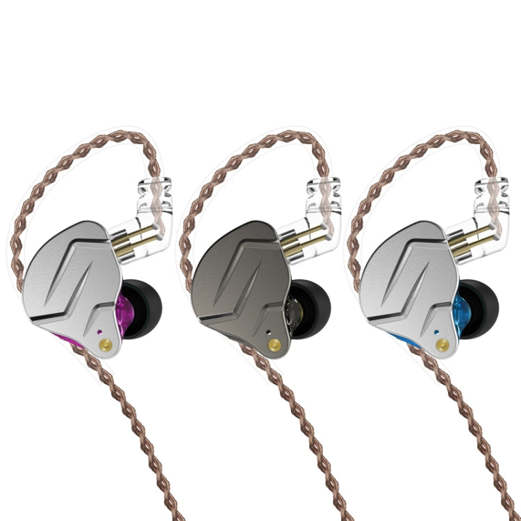 KZ ZSN Pro Ring Iron Hybrid Drive Metal In-ear Wired Earphone,, ZSN Mic Version(Purple), ZSN Standard Version(Grey), ZSN Standard Version(Blue), ZSN Standard Version(Purple), ZSN Mic Version(Grey), ZSN Mic Version(Blue)