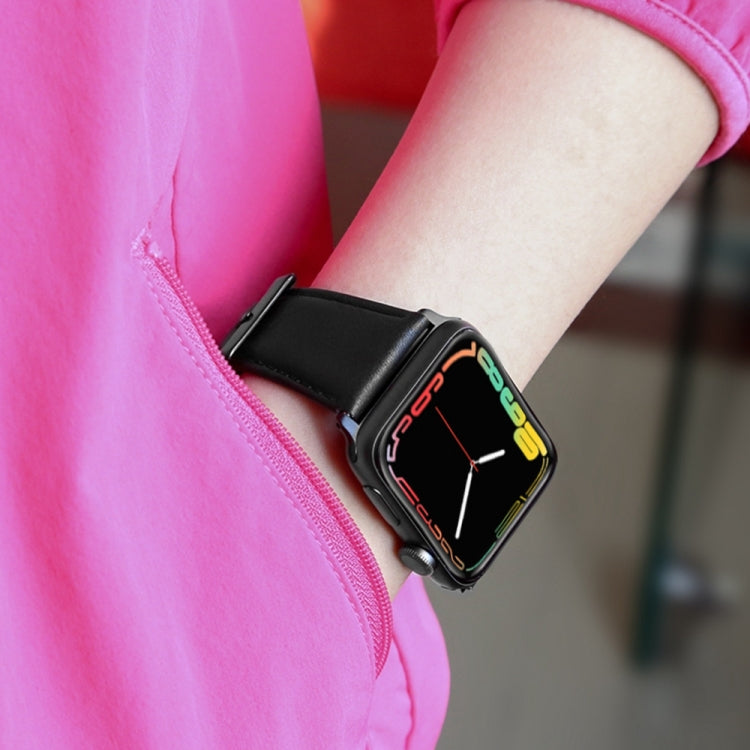 Oil Wax Genuine Leather Strap Watchband, For Apple Watch Series 8&7 41mm / SE 2&6&SE&5&4 40mm / 3&2&1 38mm, For Apple Watch Series 7 41mm / 6 & SE & 5 & 4 40mm / 3 & 2 & 1 38mm                                                                            ...