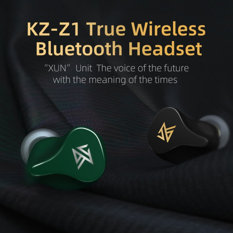 KZ Z1 1DD Dynamic True Wireless Bluetooth 5.0 Sports In-ear Earphone, Z1(Black), Z1(Green)