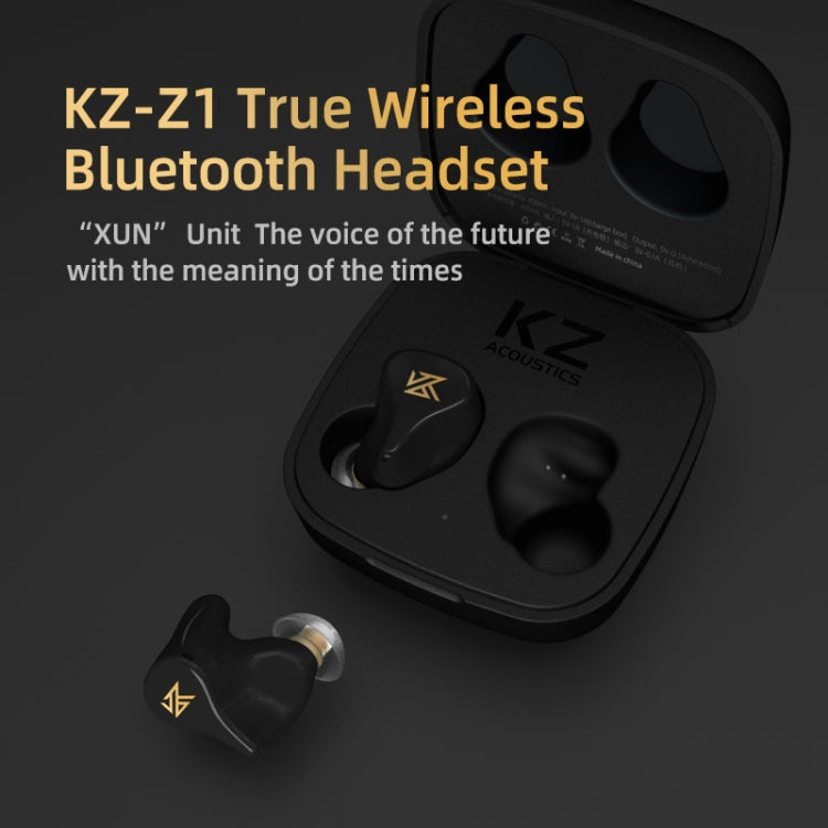 KZ Z1 1DD Dynamic True Wireless Bluetooth 5.0 Sports In-ear Earphone, Z1(Black), Z1(Green)