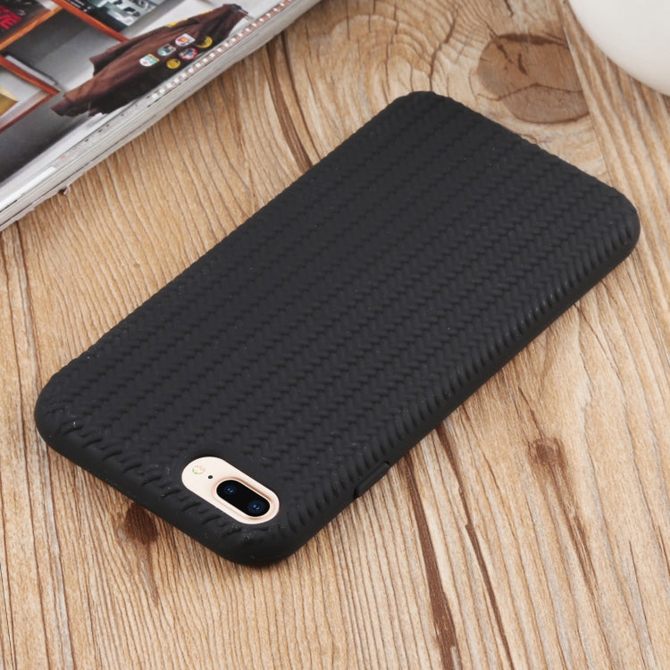 Herringbone Texture Silicone Protective Case, For iPhone 8 Plus & 7 Plus