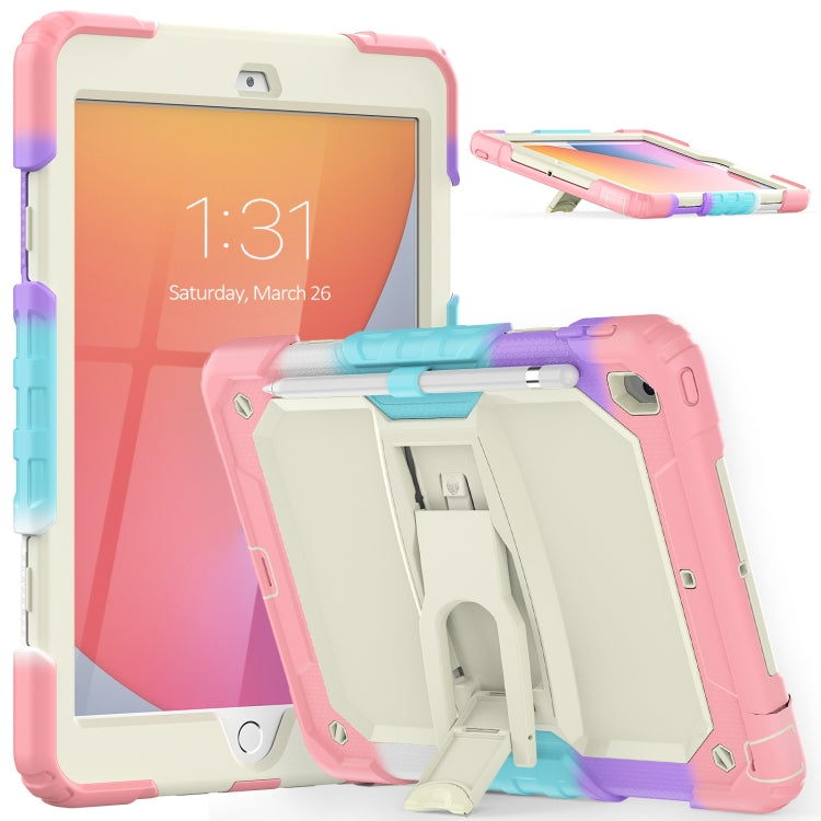 Coque de protection antichoc colorée en gel de silice et PC avec support et bandoulière, pour iPad 10.2 2021/2020/2019 et Samsung Galaxy A7 Lite T220/T225