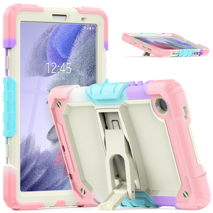 Coque de protection antichoc colorée en gel de silice et PC avec support et bandoulière, pour iPad 10.2 2021/2020/2019 et Samsung Galaxy A7 Lite T220/T225