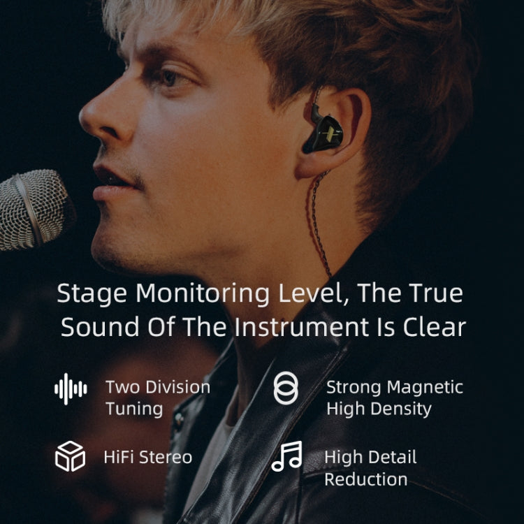 Écouteurs intra-auriculaires filaires KZ EDX Dynamic Monitor HiFi, sans micro, avec micro