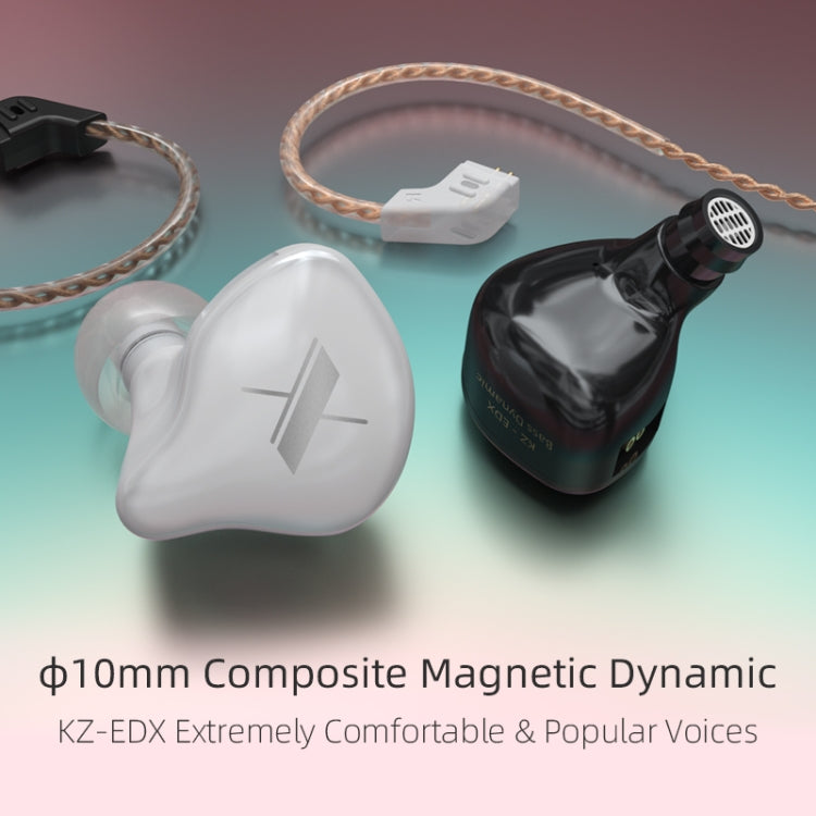 Écouteurs intra-auriculaires filaires KZ EDX Dynamic Monitor HiFi, sans micro, avec micro