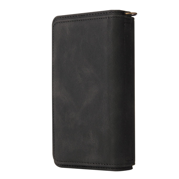Skin Feel PU + TPU Horizontal Flip Leather Case with Holder & 15 Cards Slot & Wallet & Zipper Pocket & Lanyard, For iPhone XR, For iPhone SE 2022 / SE 2020 / 8 / 7, For iPhone 8 Plus & 7 Plus