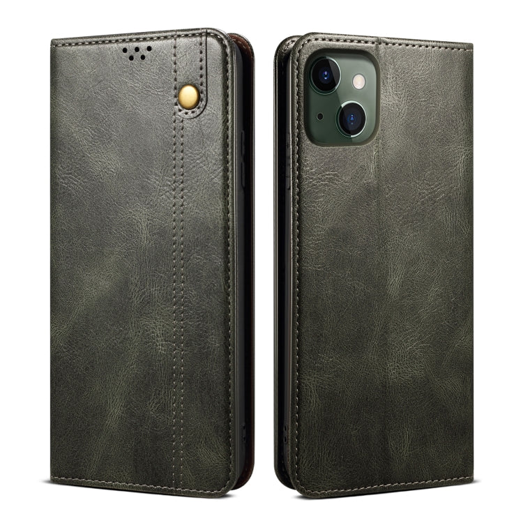 Simple Wax Crazy Horse Texture Horizontal Flip Leather Case with Card Slots & Wallet