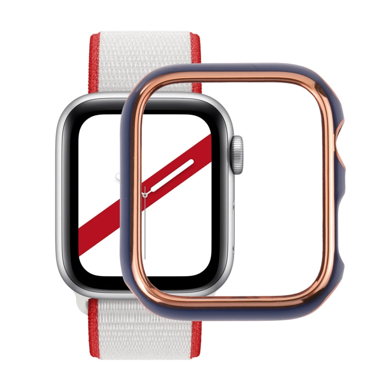 Dual-color Electroplating PC Protective Watch Case, For Apple Watch Series 7 & 6 & SE & 5 & 4 44mm