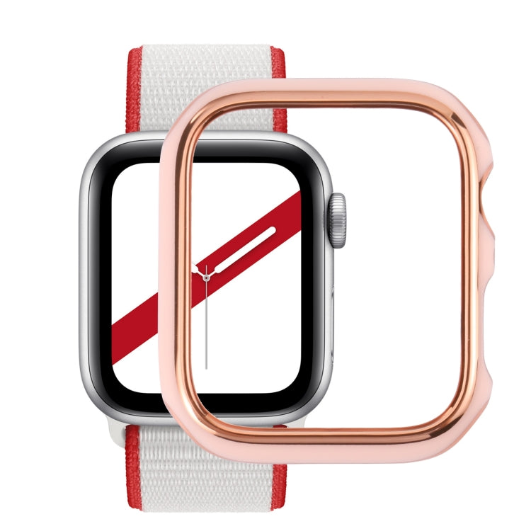 Dual-color Electroplating PC Protective Watch Case, For Apple Watch Series 7 & 6 & SE & 5 & 4 44mm