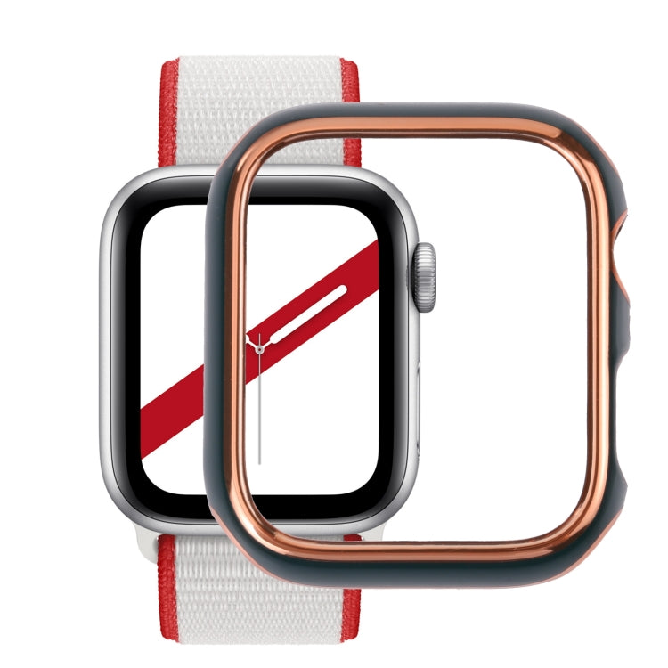 Dual-color Electroplating PC Protective Watch Case, For Apple Watch Series 7 & 6 & SE & 5 & 4 40mm