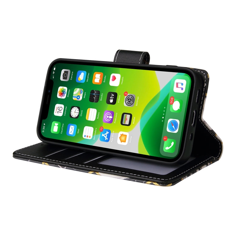 Marble Bronzing Stitching Horizontal Flip PU Leather Case with Holder & Card Slots & Wallet & Photo Frame