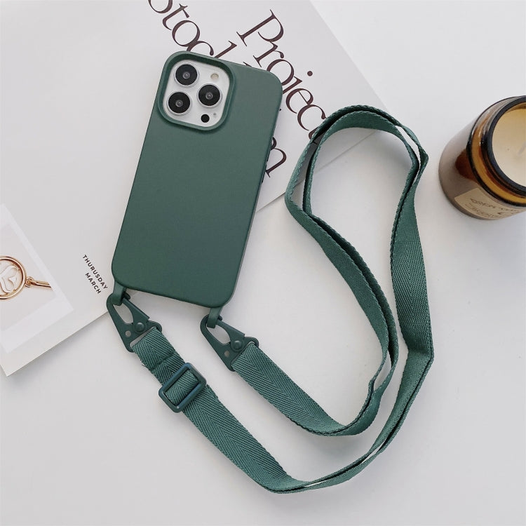 Elastic Silicone Protective Case with Wide Neck Lanyard, For iPhone 11 Pro Max, For iPhone 12 mini