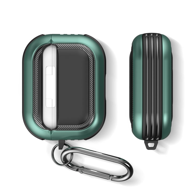 Wireless Earphones Shockproof TPU + PC Protective Case with Carabiner, For AirPods Pro