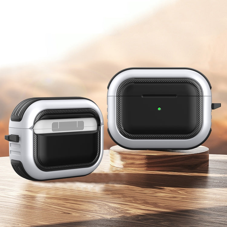 Wireless Earphones Shockproof TPU + PC Protective Case with Carabiner, For AirPods Pro