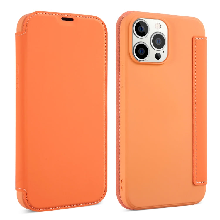 Skin Feel Horizontal Flip PU Leather Case with Holder & Card Slot, For iPhone 13 Pro