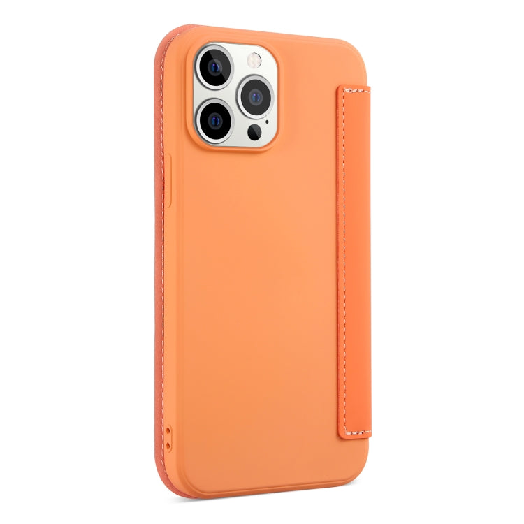 Skin Feel Horizontal Flip PU Leather Case with Holder & Card Slot, For iPhone 13 Pro