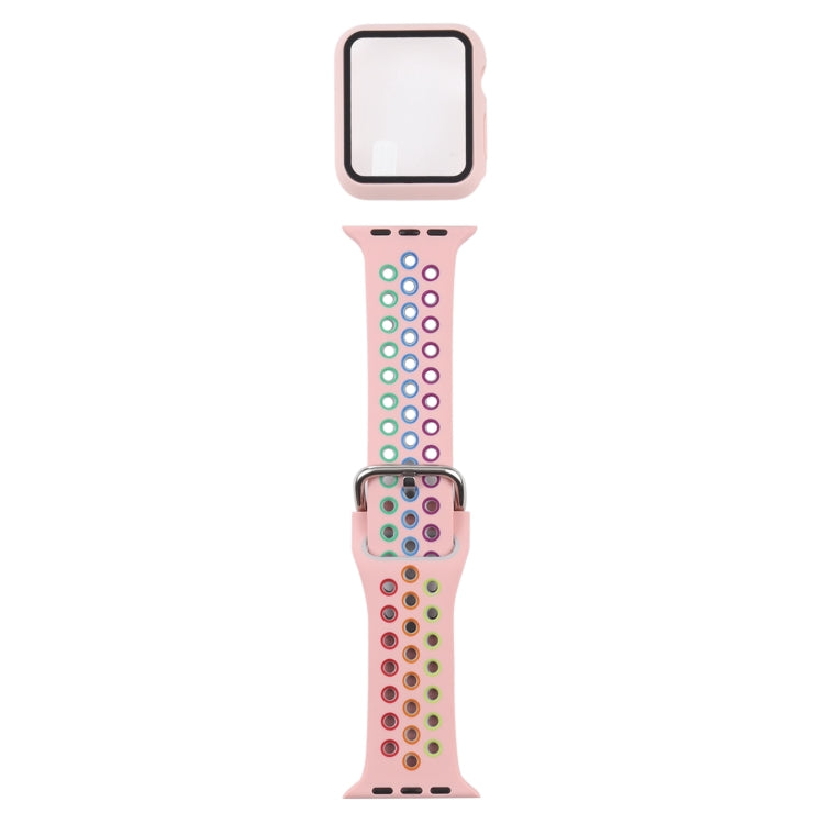 Silicone Replacement Strap Watchband + Protective Case with Screen Protector Set For Apple Watch Series, 3 & 2 & 1 42mm