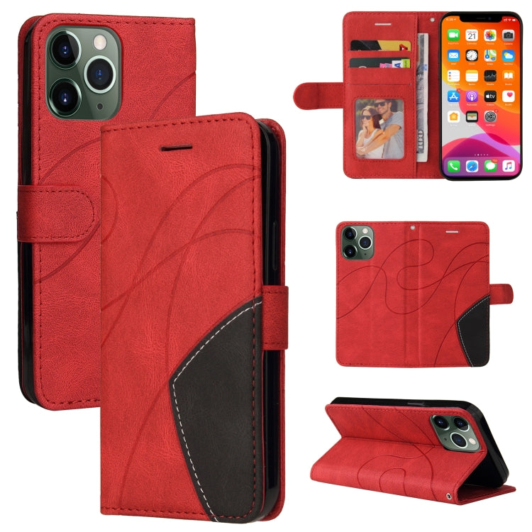 Dual-color Splicing Horizontal Flip PU Leather Case with Holder & Card Slots & Wallet