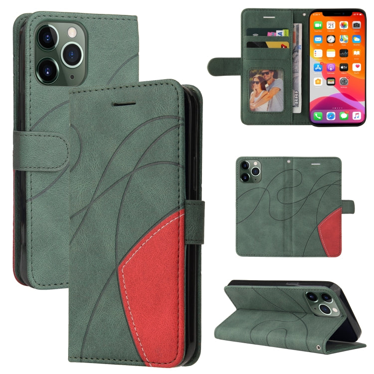 Dual-color Splicing Horizontal Flip PU Leather Case with Holder & Card Slots & Wallet