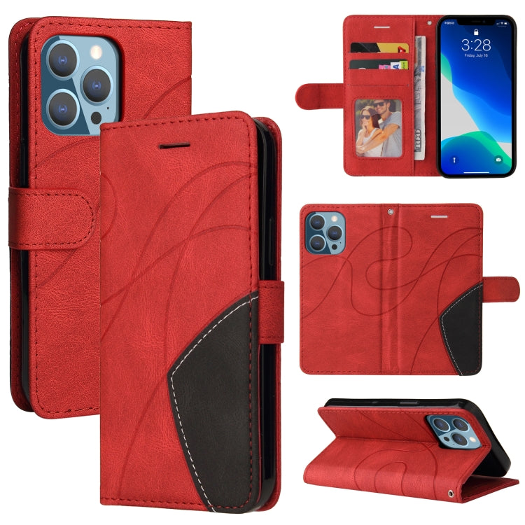 Dual-color Splicing Horizontal Flip PU Leather Case with Holder & Card Slots & Wallet