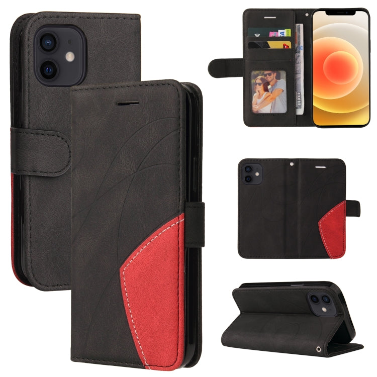 Dual-color Splicing Horizontal Flip PU Leather Case with Holder & Card Slots & Wallet