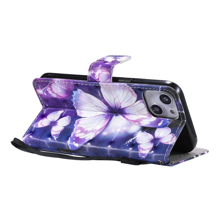 3D Painted Pattern Horizontal Flip Leather Case with Holder & Card Slots & Wallet, For iPhone 13, For iPhone 13 Mini, For iPhone 13 Pro, For iPhone 13 Pro Max