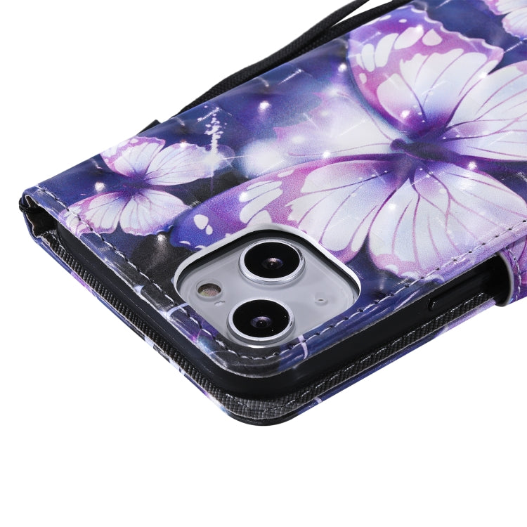 3D Painted Pattern Horizontal Flip Leather Case with Holder & Card Slots & Wallet, For iPhone 13, For iPhone 13 Mini, For iPhone 13 Pro, For iPhone 13 Pro Max