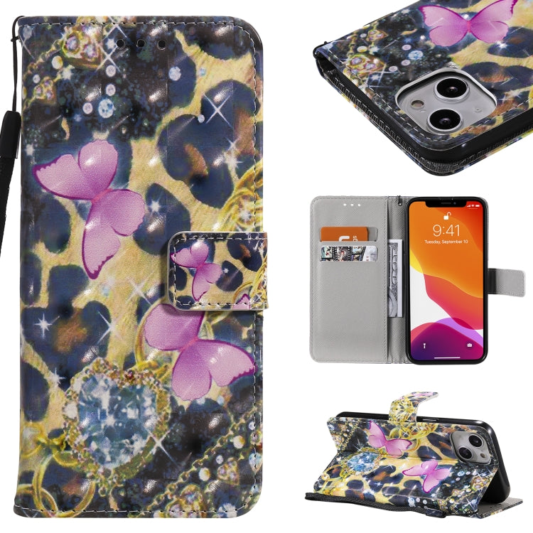 3D Painted Pattern Horizontal Flip Leather Case with Holder & Card Slots & Wallet, For iPhone 13, For iPhone 13 Mini, For iPhone 13 Pro, For iPhone 13 Pro Max