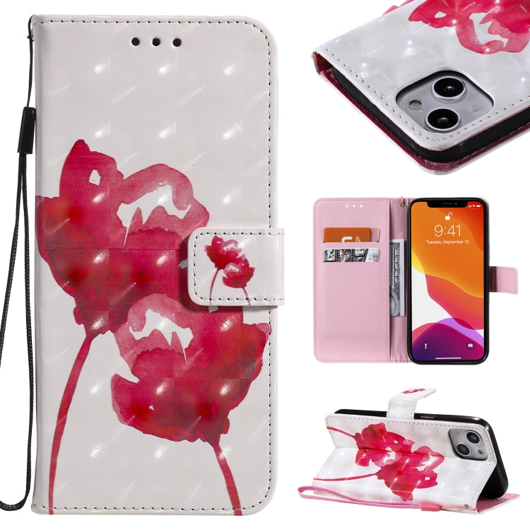 3D Painted Pattern Horizontal Flip Leather Case with Holder & Card Slots & Wallet, For iPhone 13, For iPhone 13 Mini, For iPhone 13 Pro, For iPhone 13 Pro Max