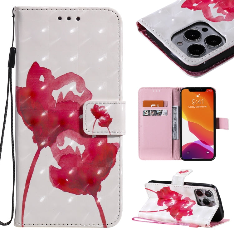 3D Painted Pattern Horizontal Flip Leather Case with Holder & Card Slots & Wallet, For iPhone 13, For iPhone 13 Mini, For iPhone 13 Pro, For iPhone 13 Pro Max