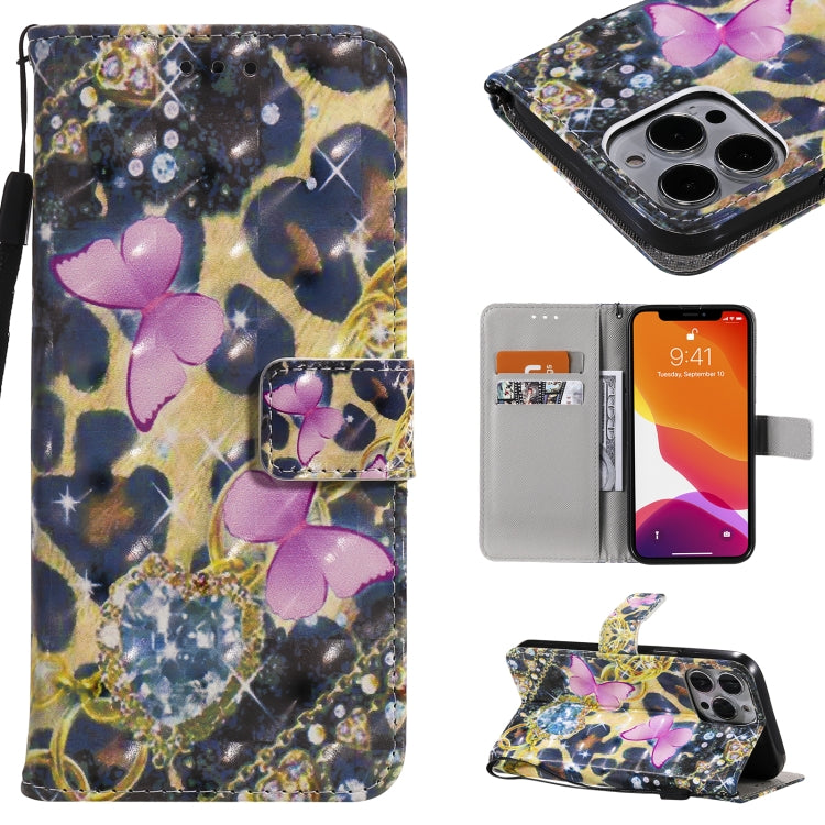 3D Painted Pattern Horizontal Flip Leather Case with Holder & Card Slots & Wallet, For iPhone 13, For iPhone 13 Mini, For iPhone 13 Pro, For iPhone 13 Pro Max