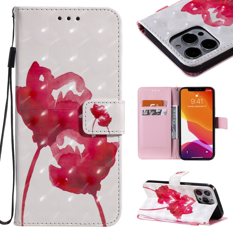 3D Painted Pattern Horizontal Flip Leather Case with Holder & Card Slots & Wallet, For iPhone 13, For iPhone 13 Mini, For iPhone 13 Pro, For iPhone 13 Pro Max
