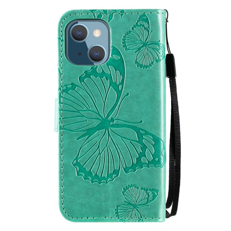 3D Butterfly Embossed Pattern Horizontal Flip Leather Case with Holder & Card Slot & Wallet & Lanyard, For iPhone 13 mini, For iPhone 13, For iPhone 13 Pro