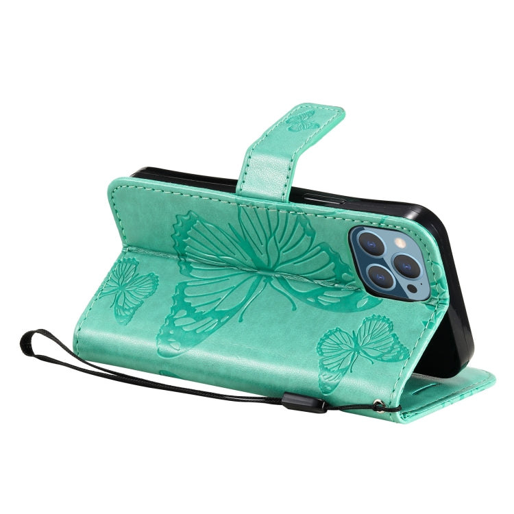 3D Butterfly Embossed Pattern Horizontal Flip Leather Case with Holder & Card Slot & Wallet & Lanyard, For iPhone 13 mini, For iPhone 13, For iPhone 13 Pro