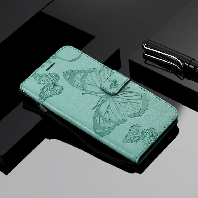 3D Butterfly Embossed Pattern Horizontal Flip Leather Case with Holder & Card Slot & Wallet & Lanyard, For iPhone 13 Pro Max