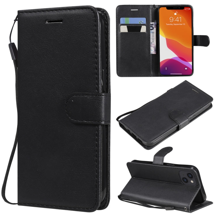 Pure Color Horizontal Flip Leather Case with Holder & Card Slots & Wallet & Lanyard, For iPhone 13 mini, For iPhone 13, For iPhone 13 Pro, For iPhone 13 Pro Max