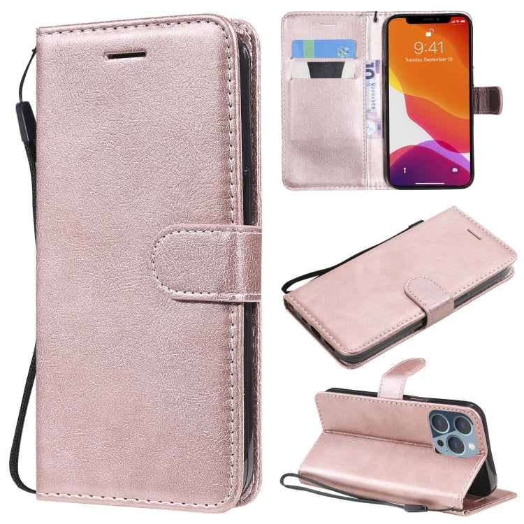 Pure Color Horizontal Flip Leather Case with Holder & Card Slots & Wallet & Lanyard, For iPhone 13 mini, For iPhone 13, For iPhone 13 Pro, For iPhone 13 Pro Max