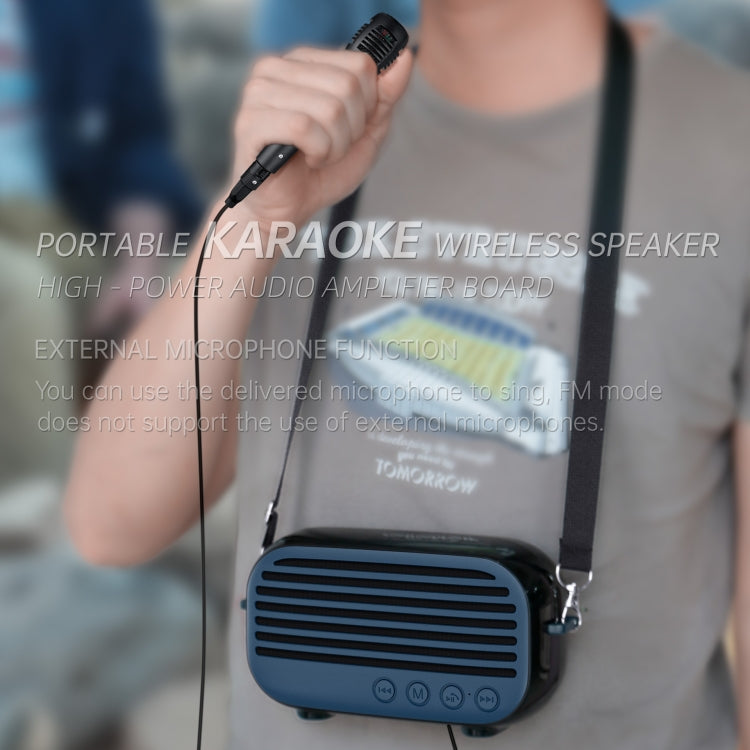 New Rixing NR-3000M Bluetooth 5.0 Portable Karaoke Wireless Bluetooth Speaker with Microphone & Shoulder Strap, NR-3000M(Blue), NR-3000M(Green), NR-3000M(Black), NR-3000M(Red)