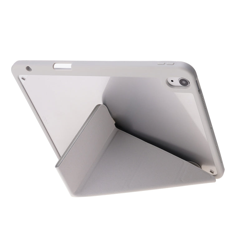 Étui à rabat horizontal en cuir PU transparent et déformable, avec support multi-plis, fonction veille/réveil et emplacement pour stylet, pour iPad Air 2022/2020 10.9, iPad Pro 11.0 2021/2020/2018, iPad 9.7 2017/2018/Pro 9.7