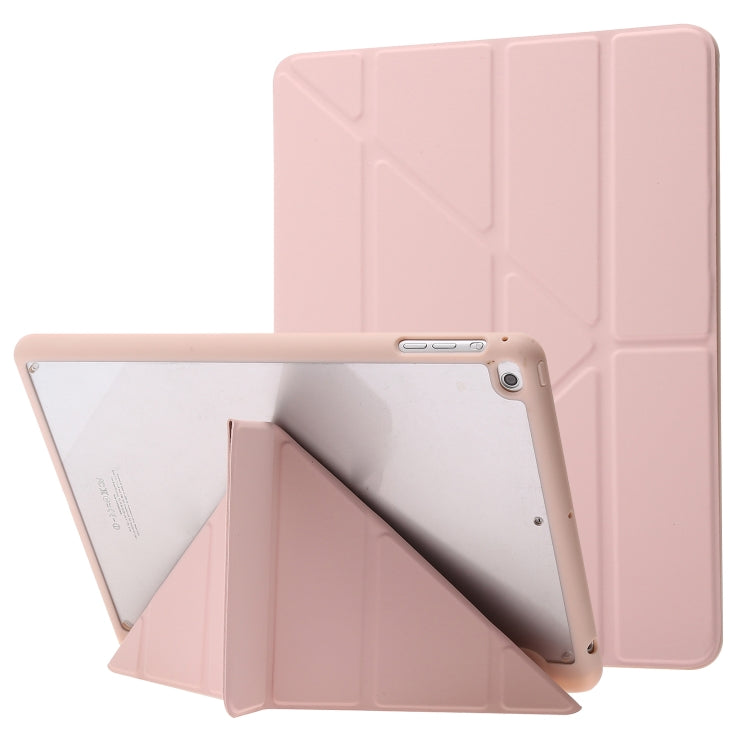Étui à rabat horizontal en cuir PU transparent et déformable, avec support multi-plis, fonction veille/réveil et emplacement pour stylet, pour iPad Air 2022/2020 10.9, iPad Pro 11.0 2021/2020/2018, iPad 9.7 2017/2018/Pro 9.7
