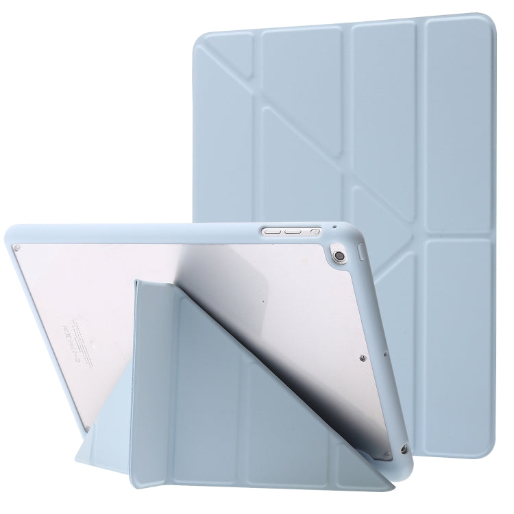Étui à rabat horizontal en cuir PU transparent et déformable, avec support multi-plis, fonction veille/réveil et emplacement pour stylet, pour iPad Air 2022/2020 10.9, iPad Pro 11.0 2021/2020/2018, iPad 9.7 2017/2018/Pro 9.7