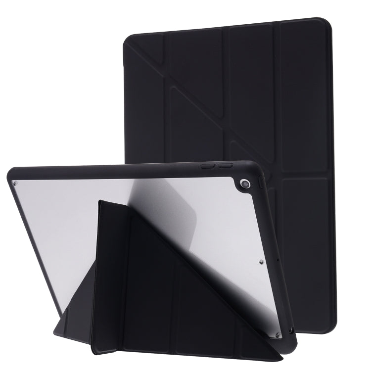 Étui à rabat horizontal en cuir PU transparent et déformable, avec support multi-plis, fonction veille/réveil et emplacement pour stylet, pour iPad Air 2022/2020 10.9, iPad Pro 11.0 2021/2020/2018, iPad 9.7 2017/2018/Pro 9.7
