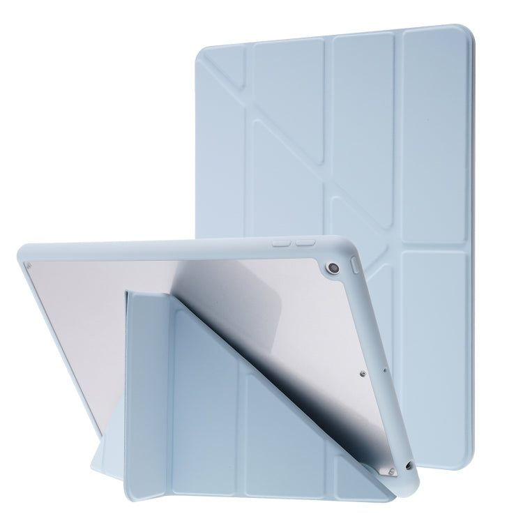 Étui à rabat horizontal en cuir PU transparent et déformable, avec support multi-plis, fonction veille/réveil et emplacement pour stylet, pour iPad Air 2022/2020 10.9, iPad Pro 11.0 2021/2020/2018, iPad 9.7 2017/2018/Pro 9.7