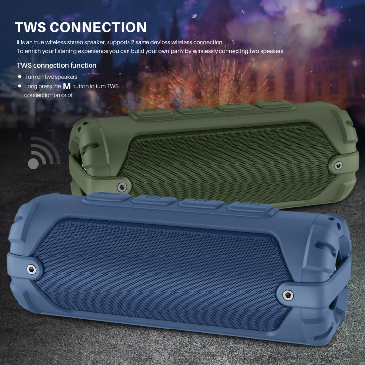 New Rixing NR-6013M Bluetooth 5.0 Portable Outdoor Karaoke Wireless Bluetooth Speaker with Microphone & Shoulder Strap, NR-6013M(Black), NR-6013M(Red), NR-6013M(Blue), NR-6013M(Green)