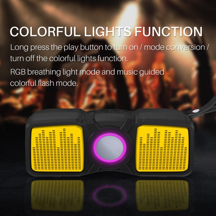 New Rixing NR-9011 Bluetooth 5.0 Portable Outdoor Wireless Bluetooth Speaker, NR-9011(Yellow), NR-9011(Grey), NR-9011(Blue), NR-9011(Black)