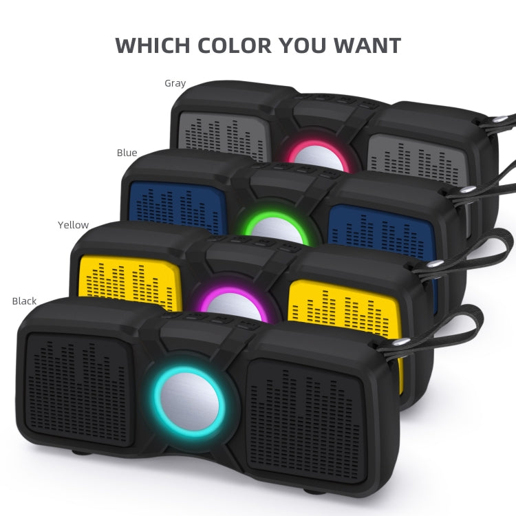 New Rixing NR-9011 Bluetooth 5.0 Portable Outdoor Wireless Bluetooth Speaker, NR-9011(Black), NR-9011(Yellow), NR-9011(Grey), NR-9011(Blue)
