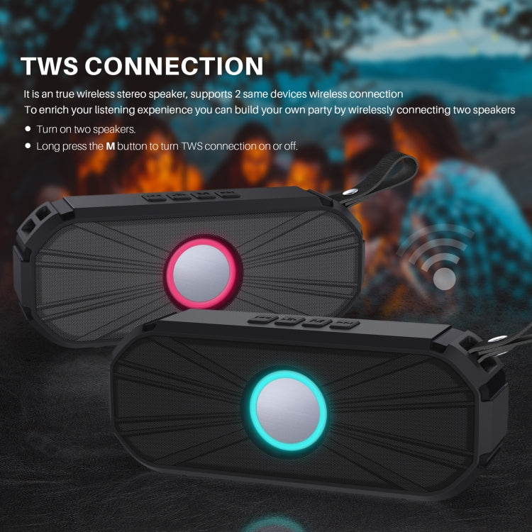 New Rixing NR-9012 Bluetooth 5.0 Portable Outdoor Wireless Bluetooth Speaker, NR-9012(Black), NR-9012(Red), NR-9012(Grey), NR-9012(Blue), NR-9012(Green)