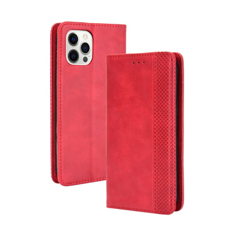 Magnetic Buckle Retro Pattern Horizontal Flip Leather Case with Holder & Card Slot & Wallet, For iPhone 13 mini, For iPhone 13, For iPhone 13 Pro, For iPhone 13 Pro Max